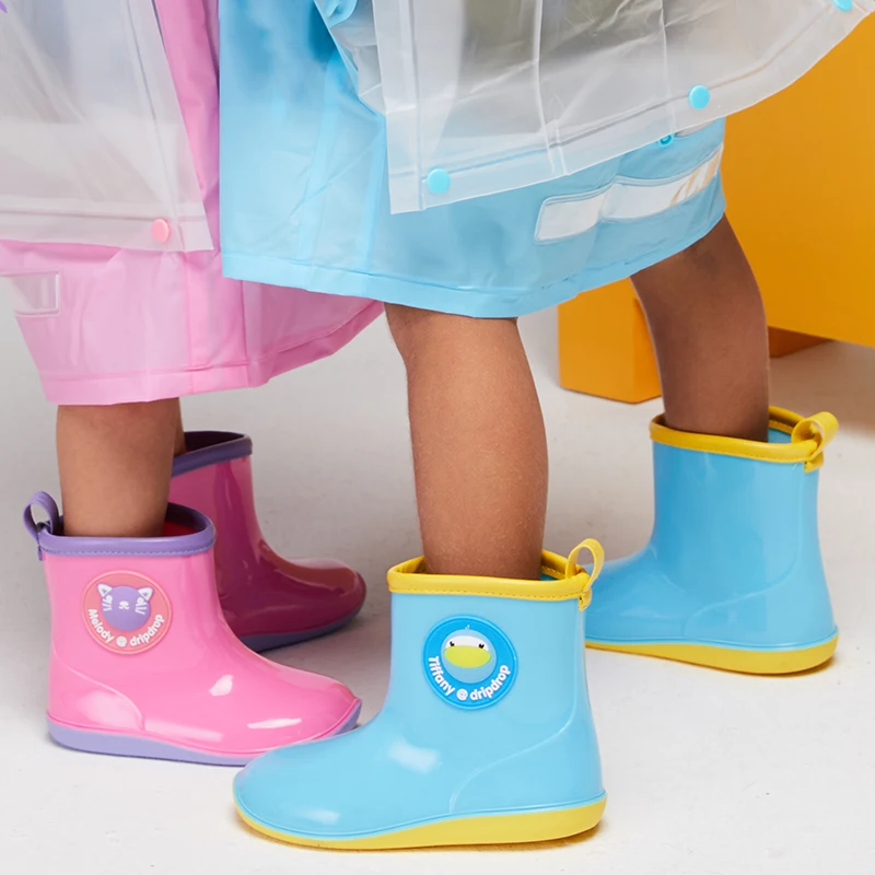 DRIPDROP Rain boots Kids shoes for girl Baby Boys Waterproof Outdoor Mid-calf Toddler Boots | Мать и ребенок
