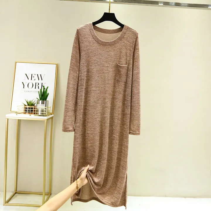 Женская ночная рубашка Fdfklak в Корейском стиле на весну и осень свободное платье