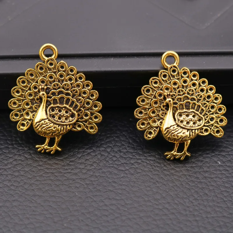 Ретро 3D Подвески в виде павлинов подвески King of чары птиц животные ювелирные для