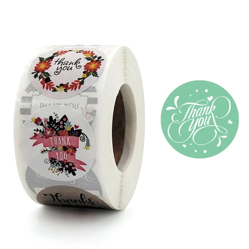 

500 Pcs/1 Roll Halloween Theme Stickers Flowers Stickers Pumpkin Head Witch Animal Pattern Stickers Thank You Stickers