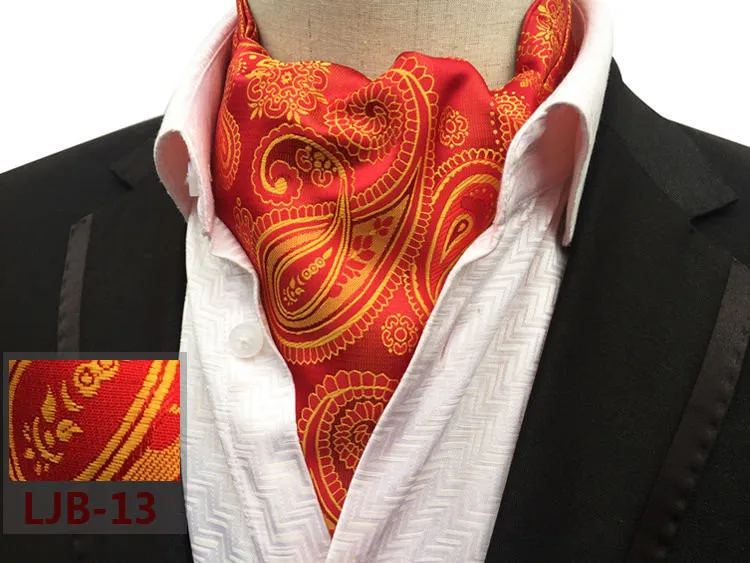 

New Design Men's Ascot Paisley Pattern Luxury Cravat Tie for Banquet
