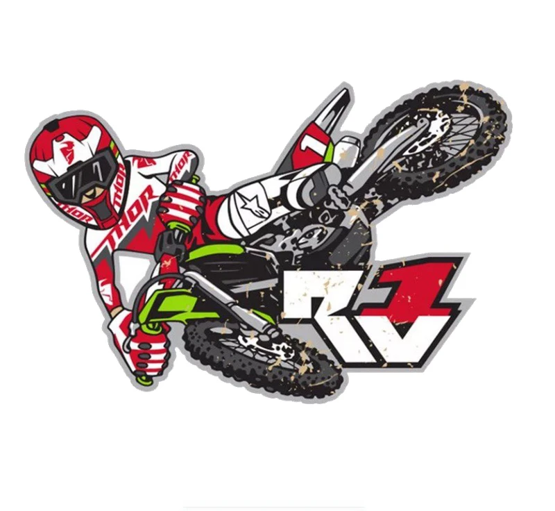 

11.3*17cm Motocross Car Sticker PVC Coloful Decals Motorcycle Accessories Sticker