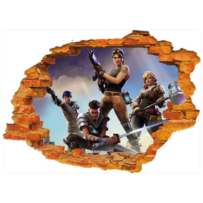 60*45 см 3d игровой постер Защита Земли сломанная стена убить монстров Мультяшные