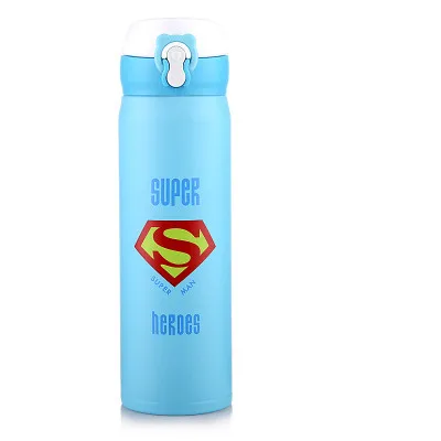 super man 500 мл без бисфенола, изолированный, спортивный, для улицы, герой, нержавеющая сталь, термос, чашка лиги, бутылка для воды, термосы, для путешествий, Unionl, чайная кружка - Цвет: super man