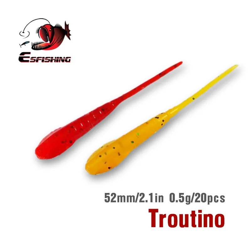 KESFISHING приманки 52 мм 20 шт. Мягкая приманка для подледной рыбалки|silicone bait|soft lurelure soft