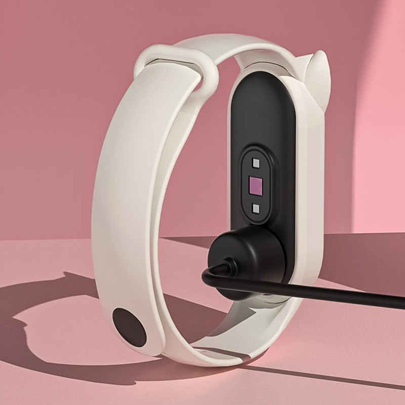 Silicone Strap for Xiaomi Mi Band 5 6 Cat Earmuffs Case 3 4 Cute Ears Bumper Wristband Fashion Cartoon Pink Color | Электроника