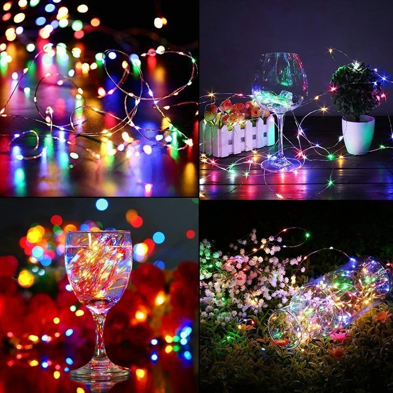 

Fairy Lights Battery Operated 100LED String Lights Remote Control Timer Twinkle String Lights 8 Modes 16.4 Feet Firefly Lights