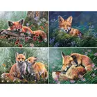5D алмазная живопись сделай сам, животные, лиса, наборы для вышивки крестиком, полная выкладка, мозаика, искусство, картина Стразы, домашний декор, подарок