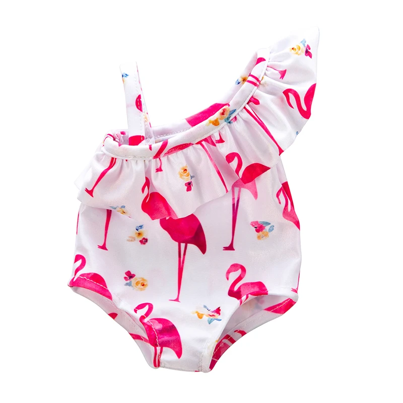 Подходит для новорожденных 18 дюймов 40 43 см Одежда кукол Фламинго клетчатая