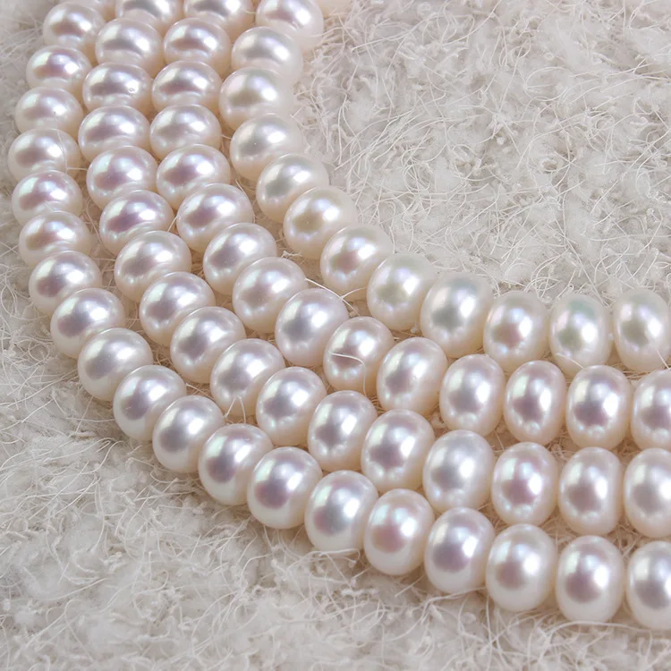 

Freshwater Pearl necklace Round shape with Size 9-10mm perfect luster for Jewelry DIY loose pearl strands