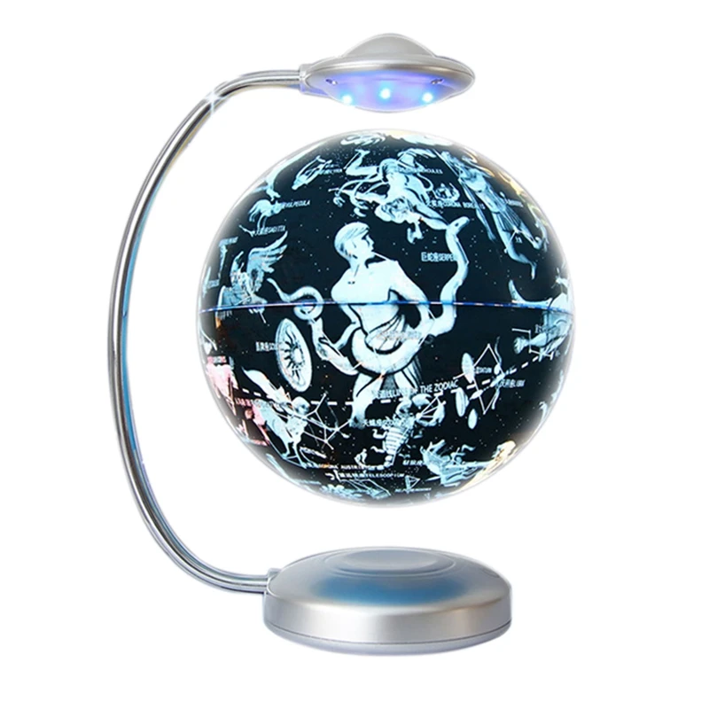 

8 Inch Levitation Globe, netic Floating World Map Globe, LED Lights and 88 Constellations, for Office EU Plug