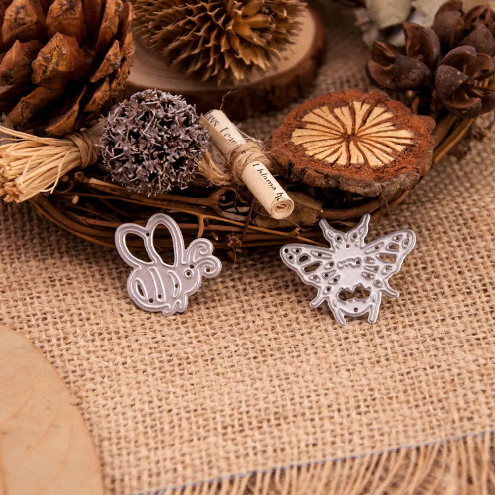 

Two Bees Metal 2021 New Metal Cutting Dies Stencils for DIY Scrapbooking Album Decorative Embossing Paper