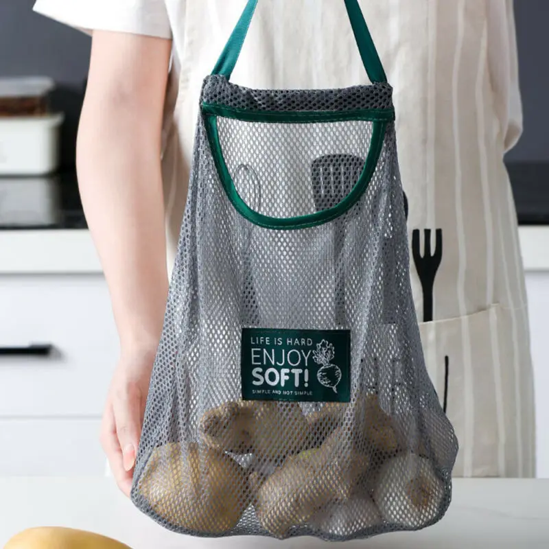 Многоразовая подвесная сумка для хранения фруктов овощей кухни дома | Багаж и