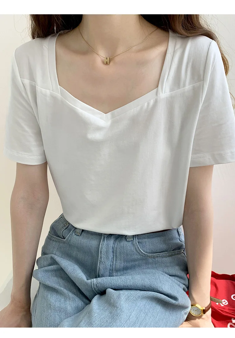 

T Shirt For Women Casual Tops T shirt Women T Shirt Love Heart Embroidery Print White