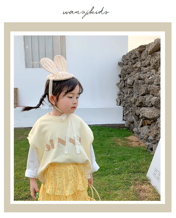 Весенняя детская одежда 2020 новая в Корейском стиле вязаные жилеты полоску для