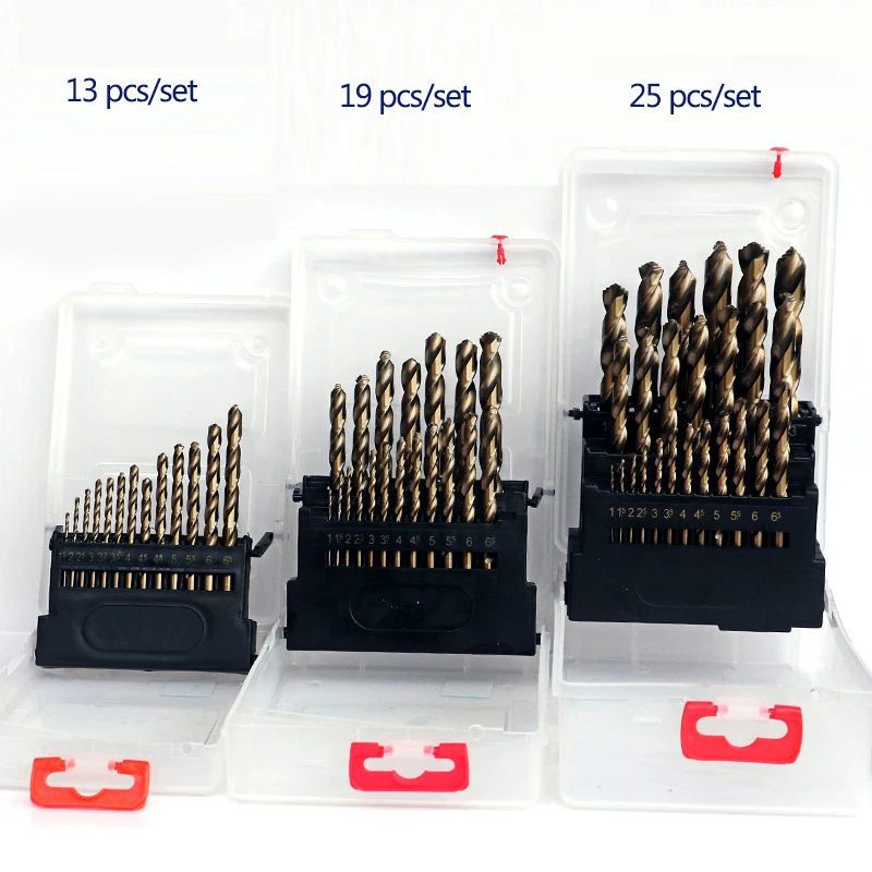 

M42 8% Cobalt Twist Drill Bits Hss Twist Drill Bits Set Set For Stainless Steel, Hard Metal And Wood Drilling