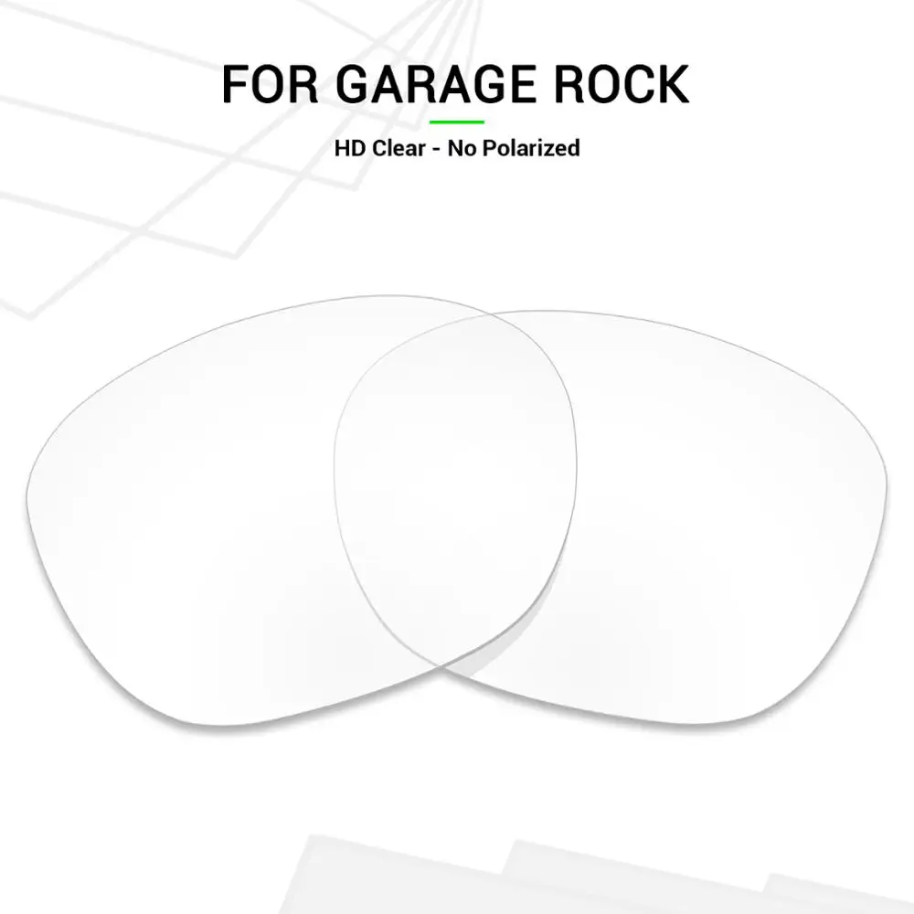 

Mryok Anti-Scratch Replacement Lenses for Oakley Garage Rock Sunglasses HD Clear