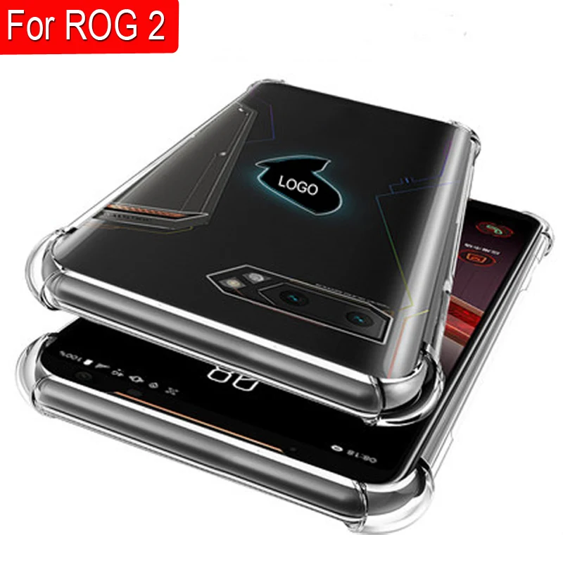 Для Asus ROG Phone2 ZS660KL Чехол подушки безопасности буфера полная защита чехол для ROG Phone II 2 Чехол прозрачный ТПУ Противоударный задняя крышка
