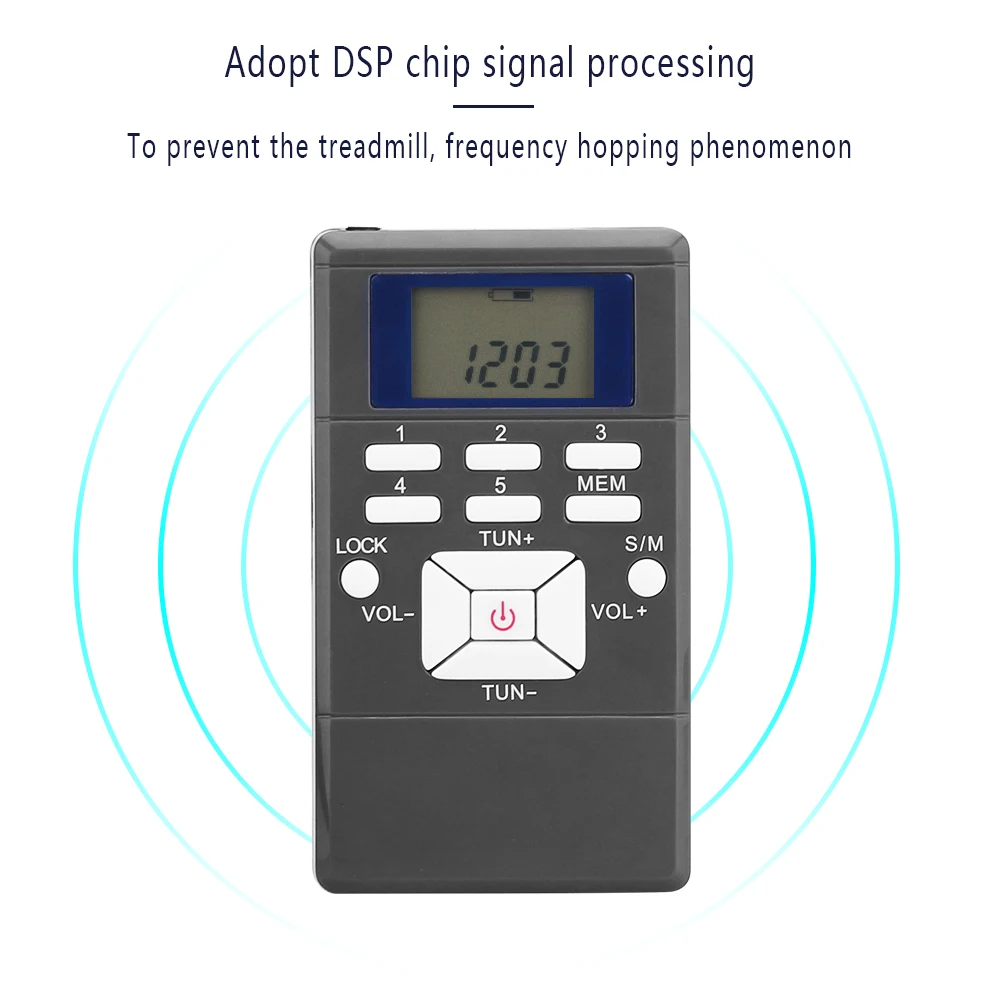 LCD FM Мини цифровой радиоприемник портативный компактный ABS AM/FM/коротковолновый