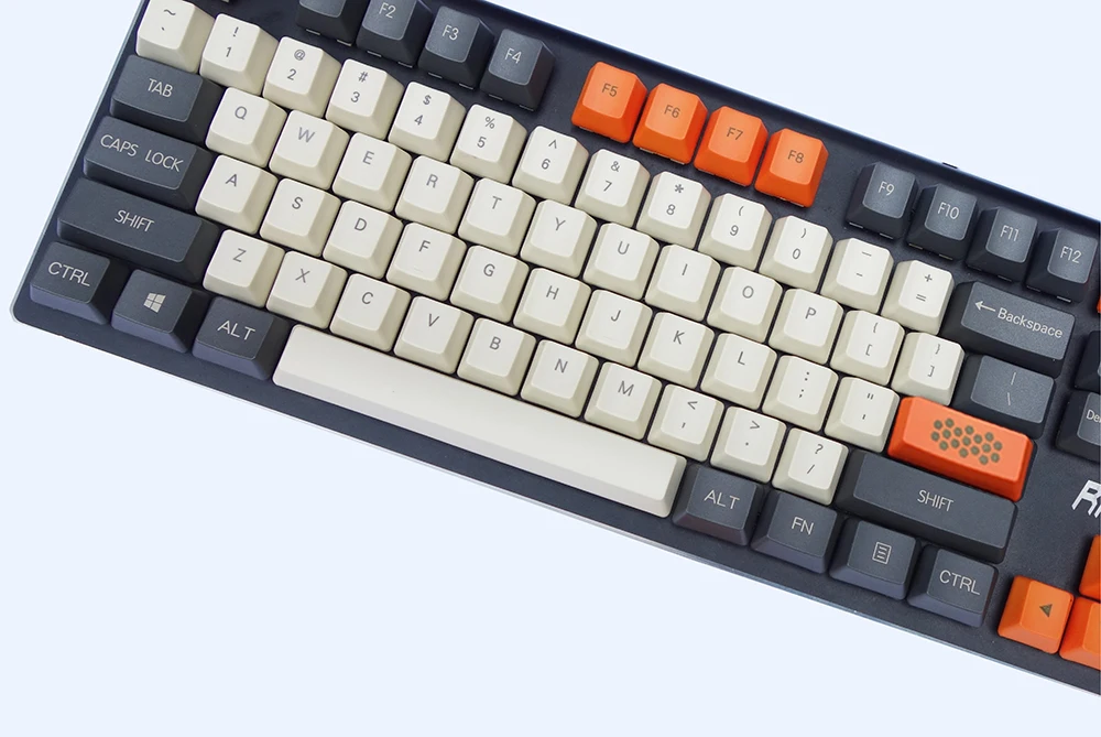 Толстые колпачки для ключей PBT от OEM 112 клавиш в стиле ретро оранжевые лазерные