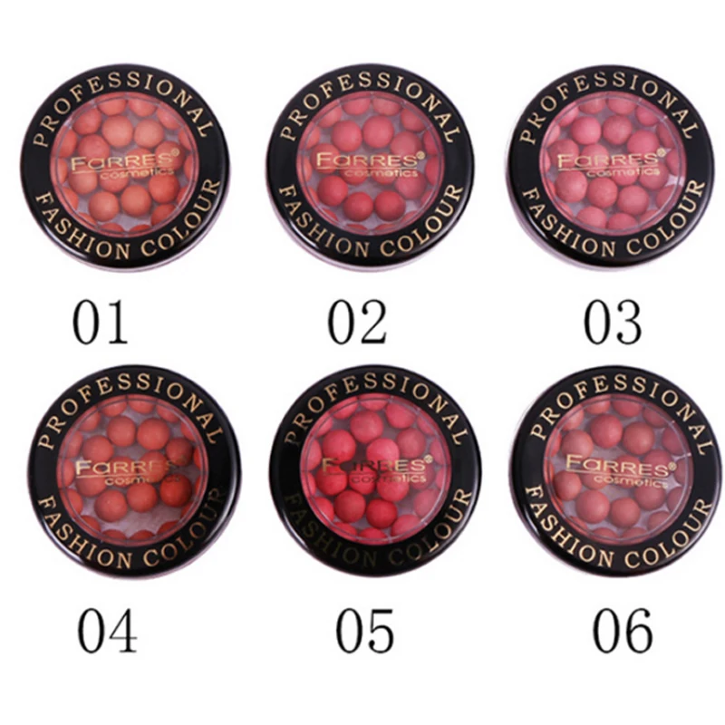 Шарики Румяна для лица водостойкие румяна хайлайтер стойкие пигменты матовые с