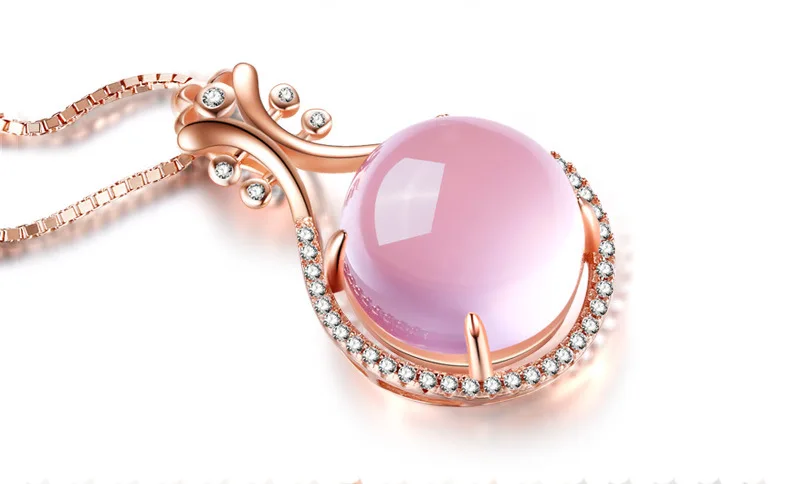 Популярная круглая подвеска Мозаика из серебра 925 пробы с розовыми кристаллами