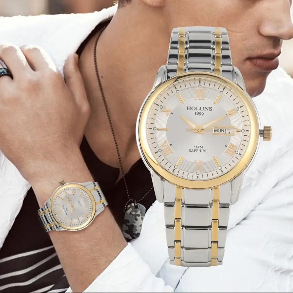 

HOLUNS Top Brand Luxury Men Watches Automatic Date Mechanical Watch Male 361L Stainless Steel Sport Watch Men Clock Reloj Hombre