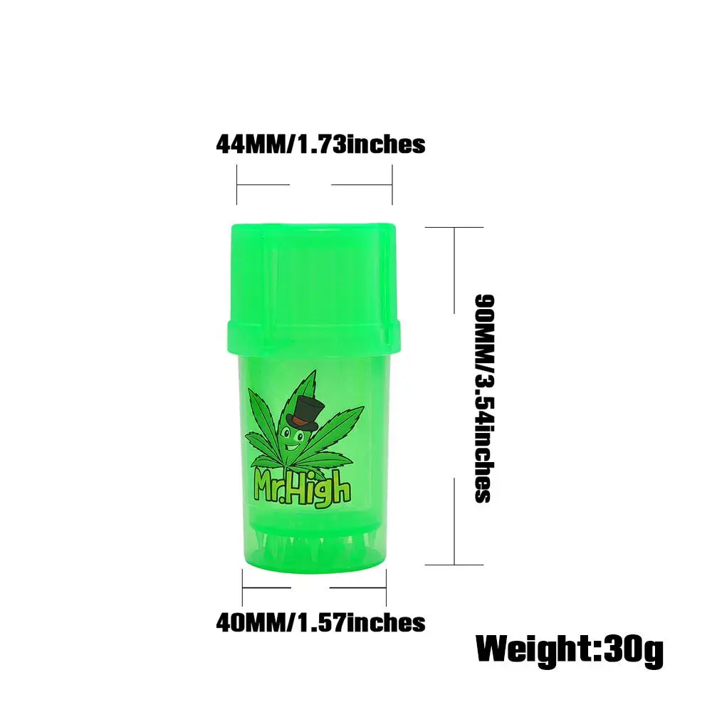 Пластиковая шлифовальная машина 3 слойная для табачных трав 90х40 мм с табак Чехол