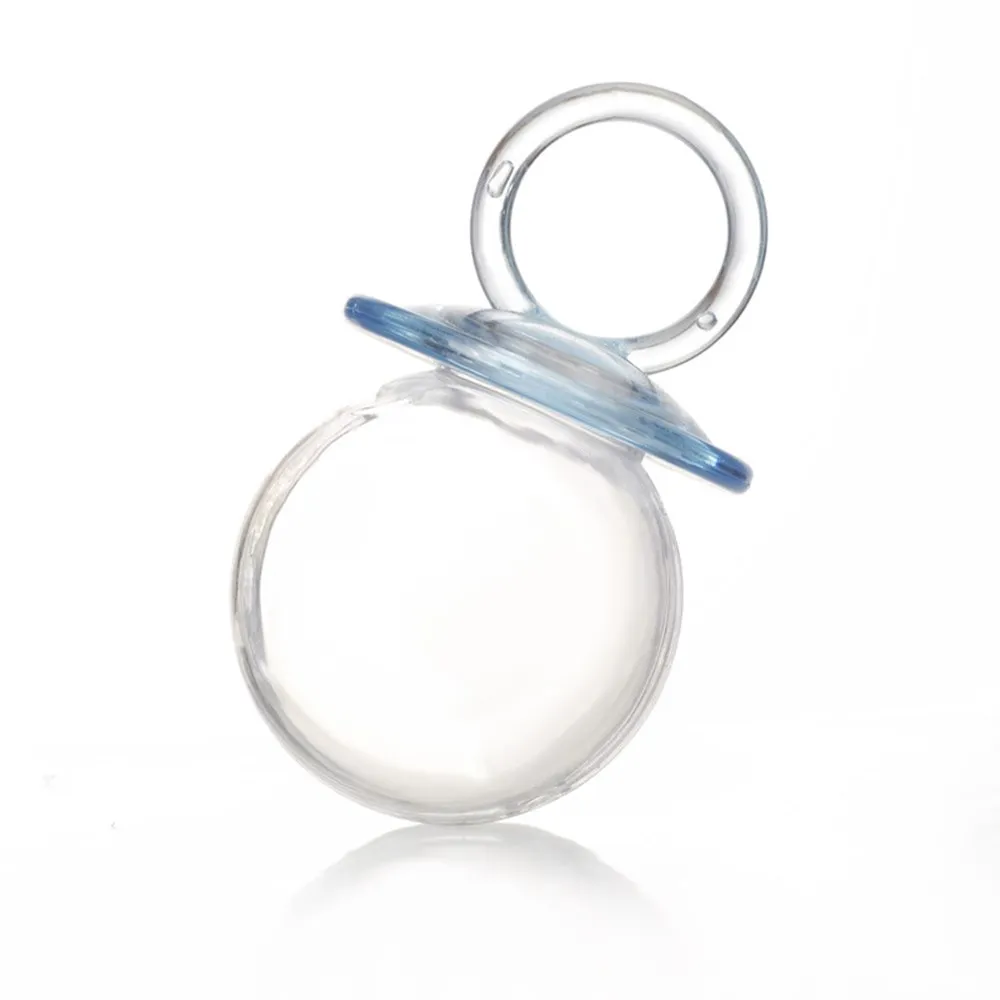 

12pcs/lot Food Grade Ps Pacifier Transparent Plastic Candy Box Baby Birthday Gift Creative Wedding Candy Box