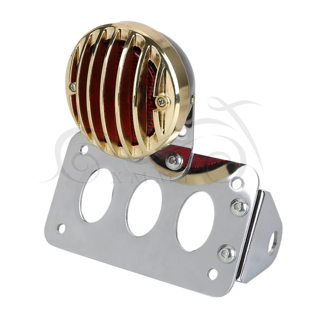 Мотоцикл боковое Крепление задний фонарь w/номерной знак кронштейн черный хром