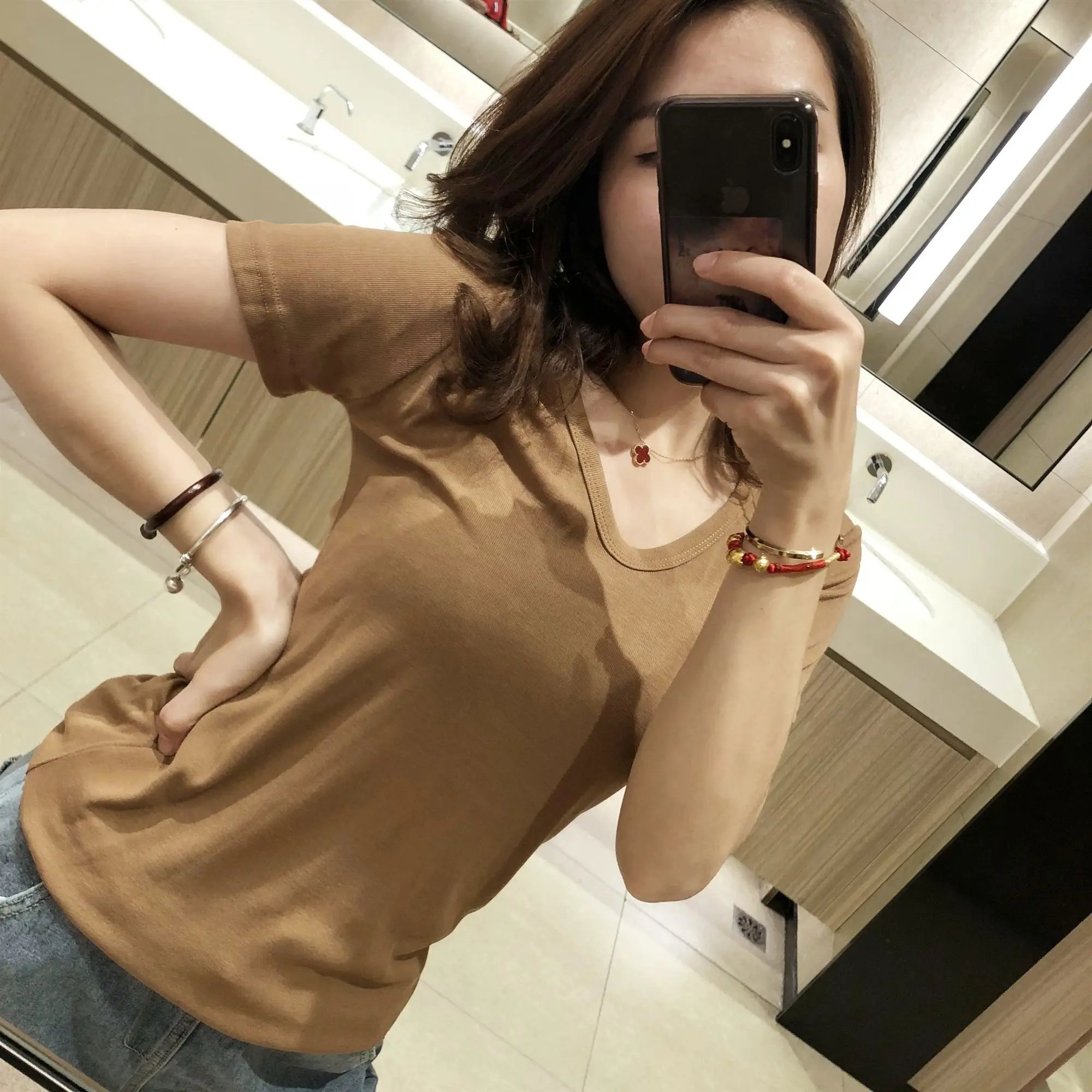 

2020 Women Short purpel Sleeve Shirt Top blue Garment