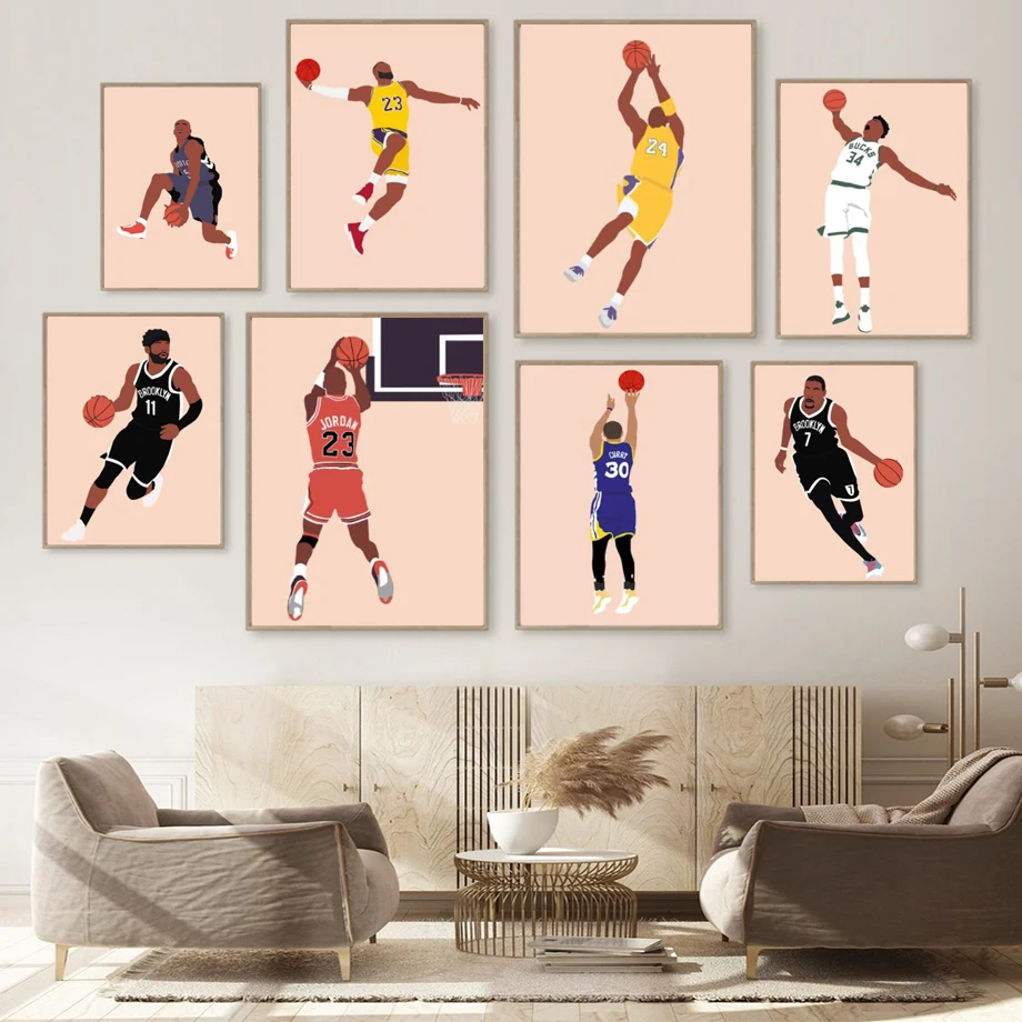 

Kobe Bryant James Durant Curry Basketball Wall Art Canvas Painting Nordic Posters And Prints Wall Pictures For Living Room Decor