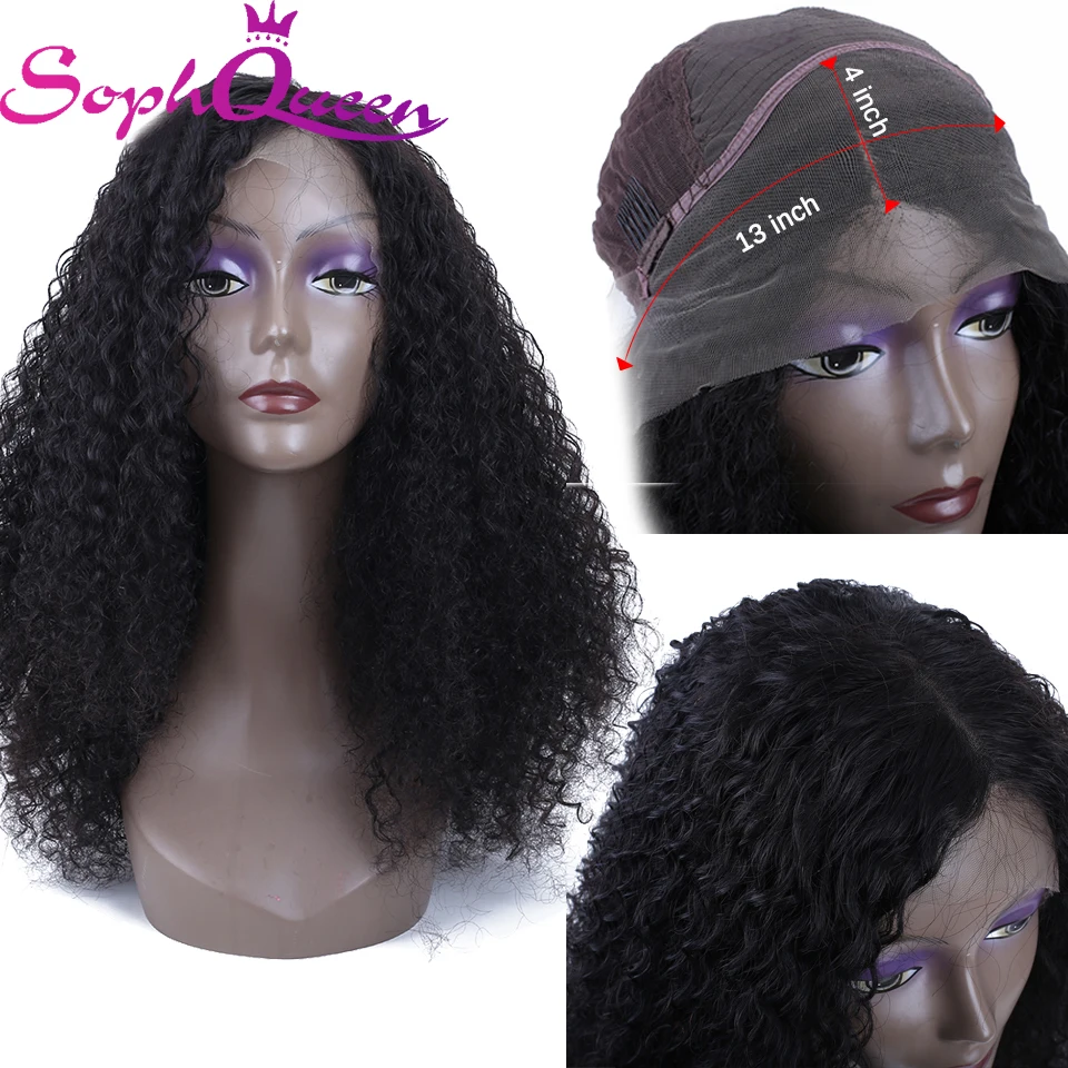 Soph queen Волосы Кудрявые вьющиеся 13*4 фронтальные человеческие волосы парики с волосами младенца бразильские волосы Remy человеческие волосы парики для черных женщин