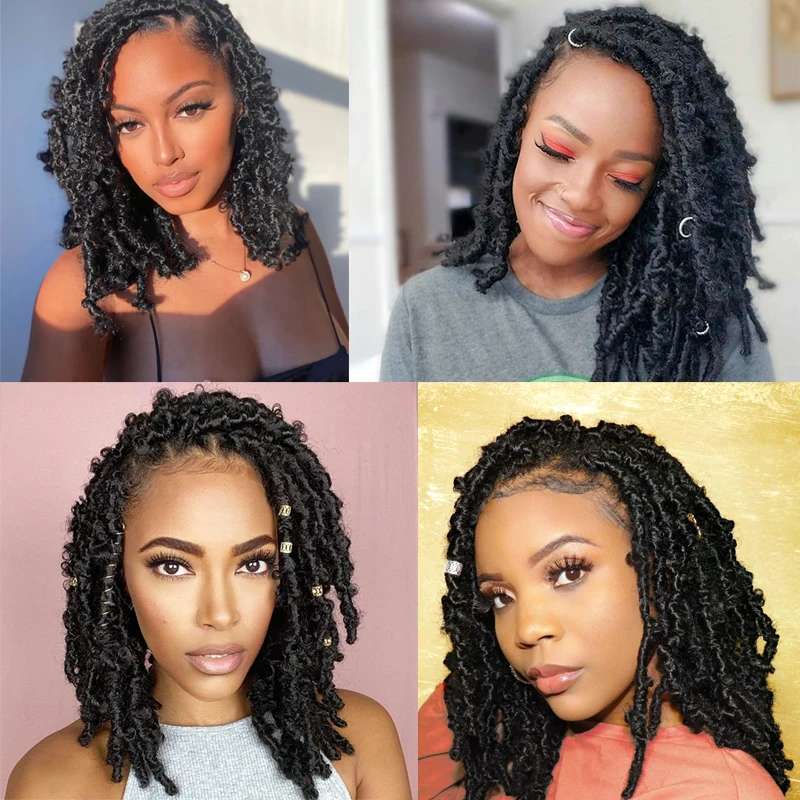 

WERD Butterfly Locs Crochet Hair Butterfly Locs Crochet Braids Soft Natural Pre Looped Long Distressed Faux Locs Crochet Hair