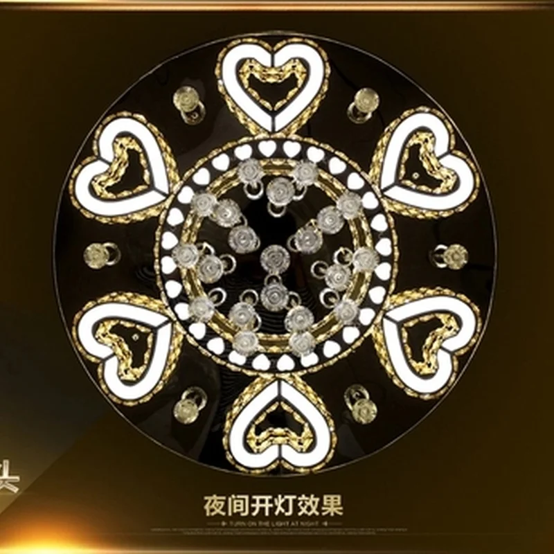 Роскошные современные Lustre De хрустальный потолок светодиодная хромированная