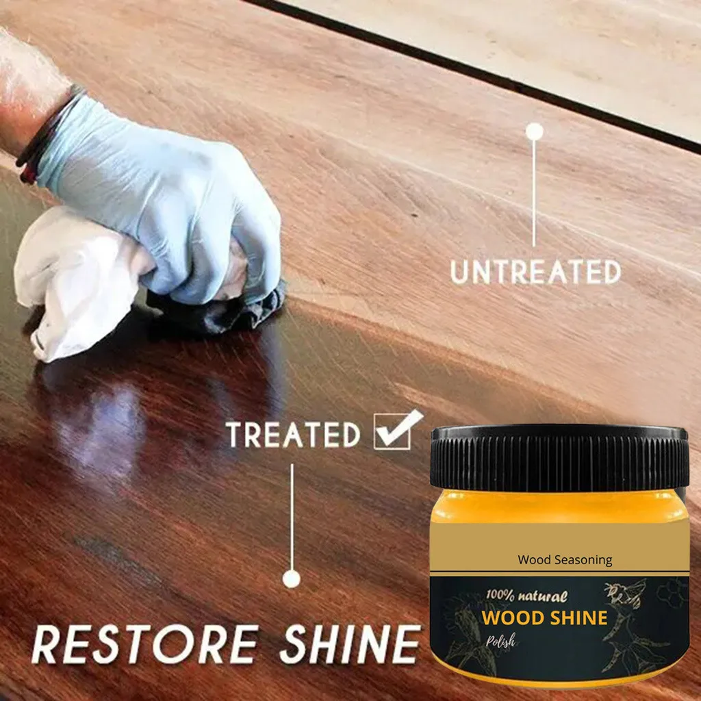 1/2 шт древесины приправы Beewax дерево воск твердой обслуживание очистка