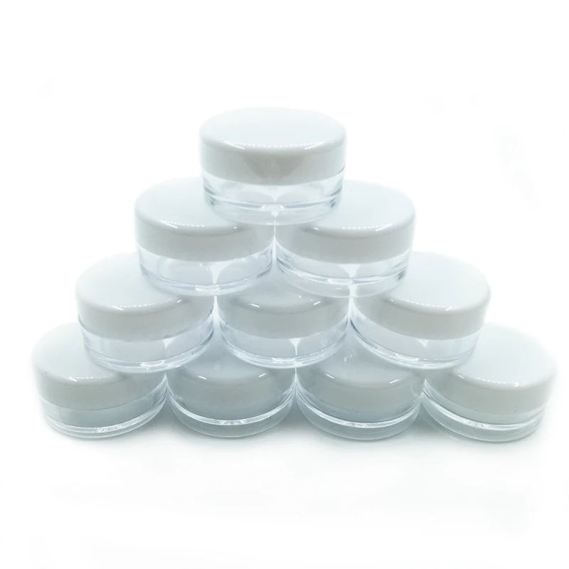 20/50/100 Stück 2 g 3 g 5 g 10 g 15 g 20 g klare kleine Flasche Probe Kunststoff Kosmetikbehälter leere Lidschatten Lippenbalsam Gesichtscremeglas – Detail 7