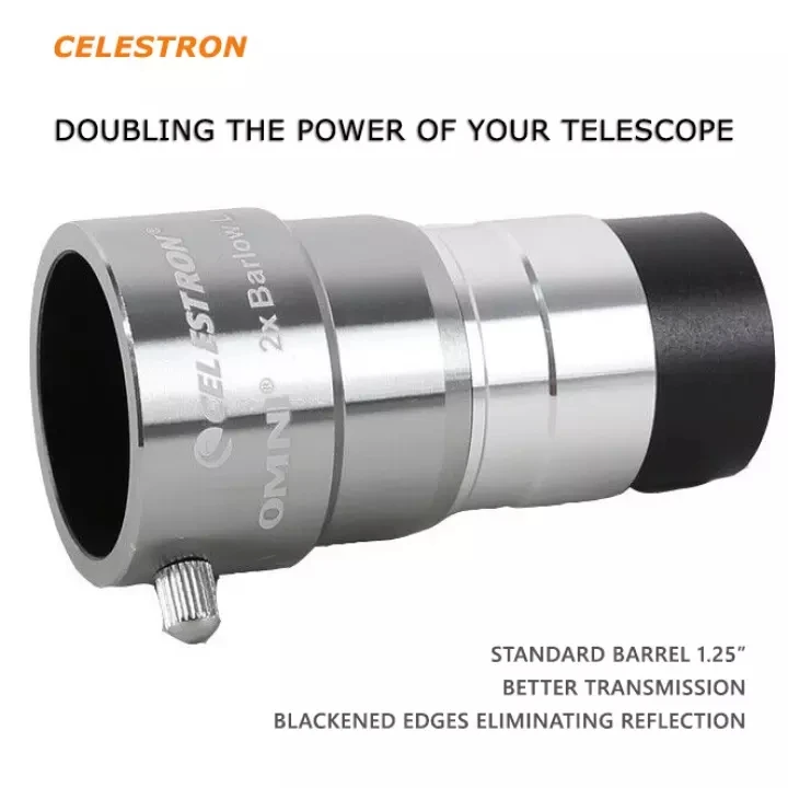 Линза для окуляра Барлоу Celestron Omni 2x 1 25 дюйма 40 мм солнечный фильтр Солнцезащитная