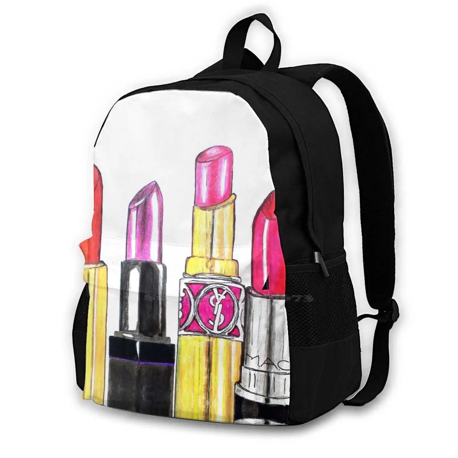 Какая помада? Дорожный рюкзак для ноутбука модные сумки помада Mac макияж макияжа