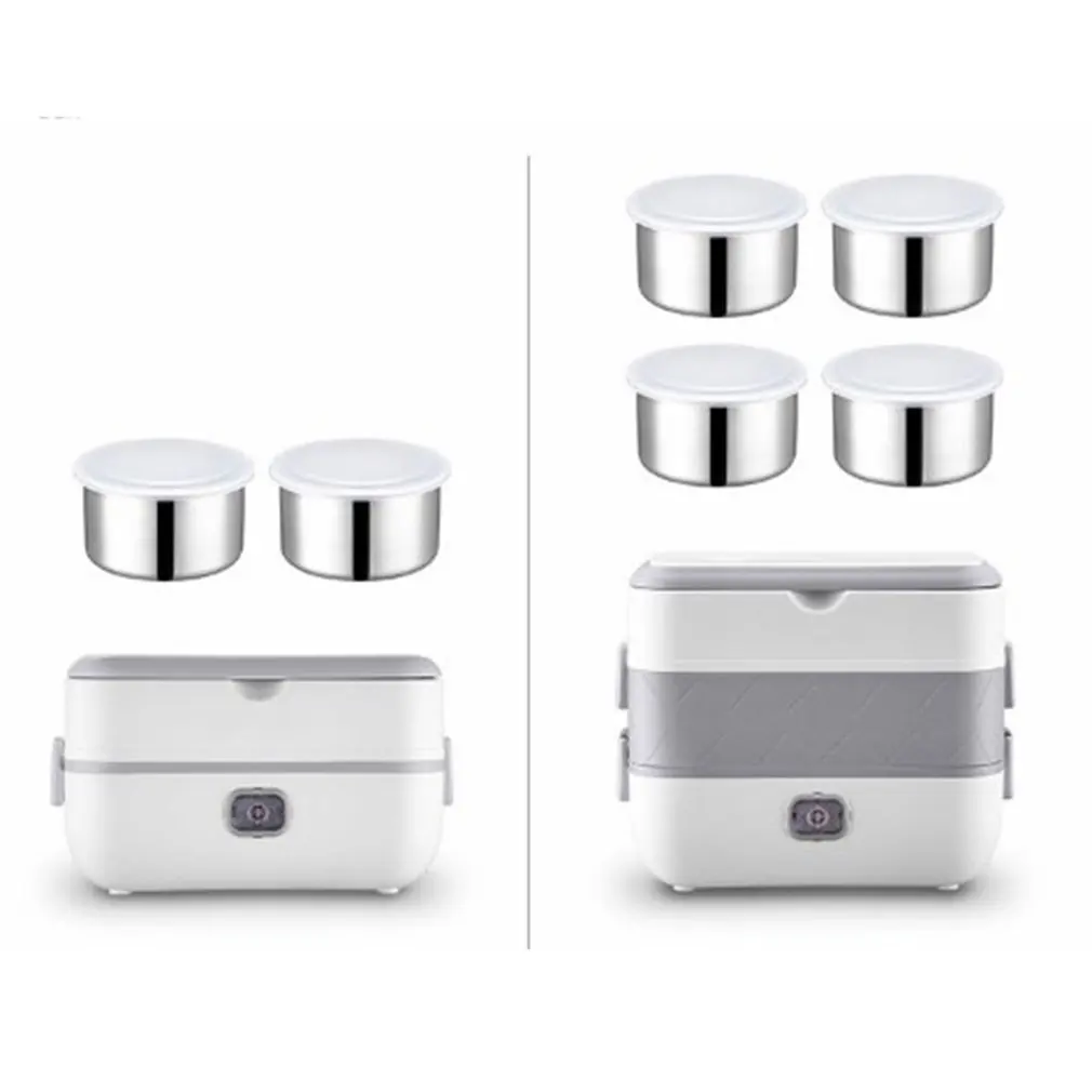 

Multifunctional Electric Lunch Box Dm-618 Double-deck 4 Cups Cooking Hot Food Stainless Steel Insulation Box