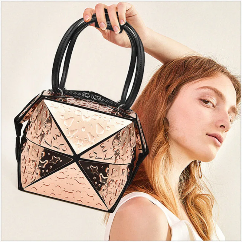 

Women's Bags Brand Sac A Main New Folding Geometry Portable Handbags Diamond Rhombic Waterdrop Shoulder Bag Fashion Variety Tote