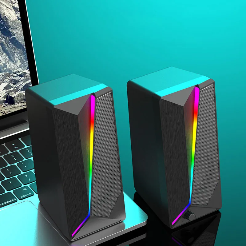 RGB ослепсветильник ка настольные компьютерные колонки 2 0 мультимедийные
