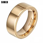 Роскошное Золотое кольцо 8 мм из карбида вольфрама полированное для женщин обручальные кольца мужские обручальные кольца модные ювелирные изделия с защитой от царапин