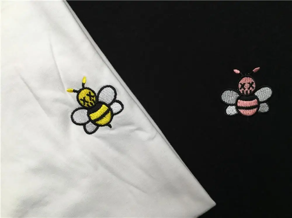 Футболка DUYOU мужская с вышивкой 100% хлопок короткий рукав Повседневная рубашка