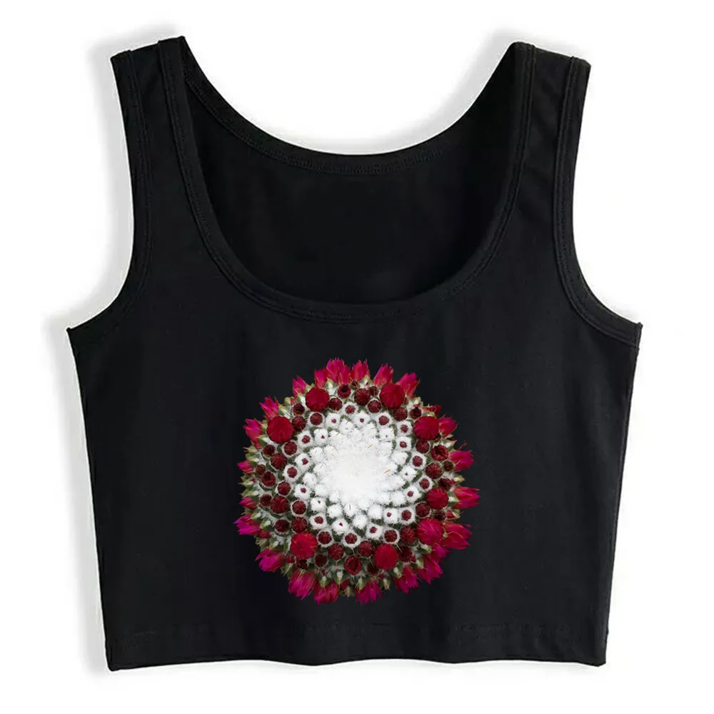 

Crop Top Women Cactus Flower Harajuku Tank Top Women Custom Women Clothes