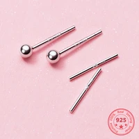 925 sterling silver cute student ear stick simple stud earrings for girl women gift personalized birthday party jewelry
