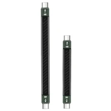 2x JEYI PD 60W Thunderbolt 3 Cable 40Gbps Type C to C USB Fast USB C Data Lines 15cm & 9cm