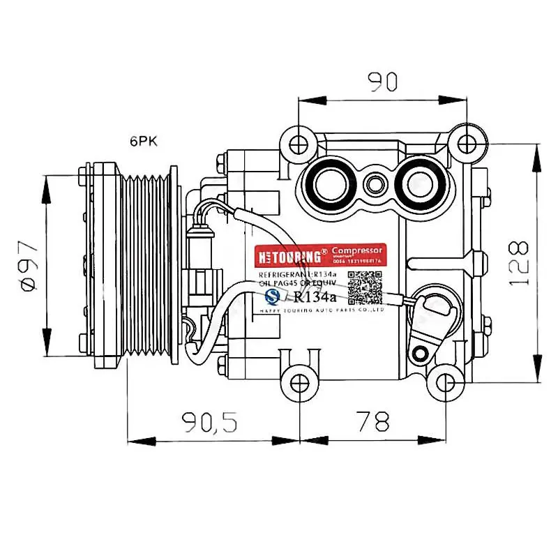 Для Ford 10P17C AC компрессор Aircon для автомобиля FORD IKONV FUSION 1.25 1.4 1.6 1123560 1466508 YS4H19D629AC 1064354