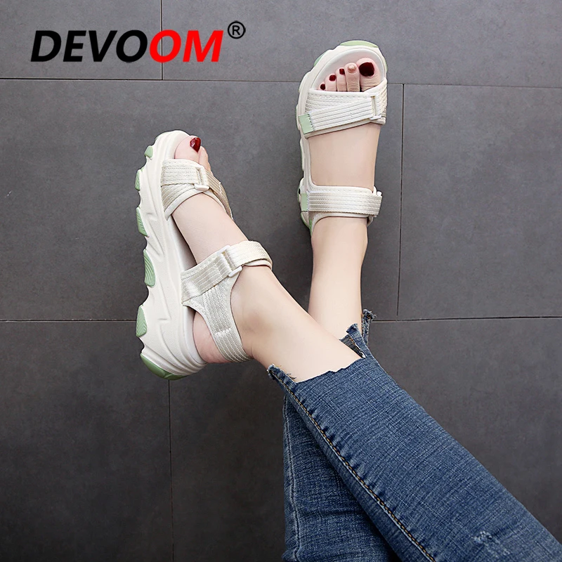 Уличные женские сандалии на платформе массивные кроссовки спортивные походные