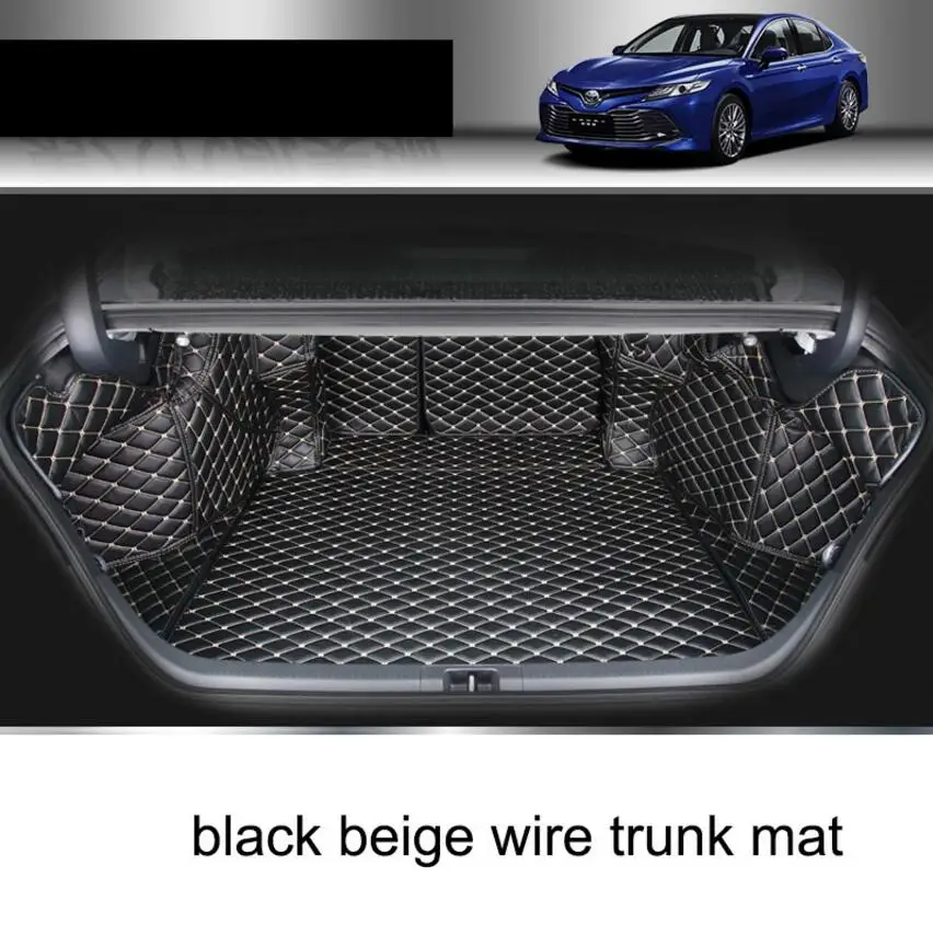 

car styling luxury fiber leather car trunk mat for Toyota Camry XV70 2019 2020 accessories